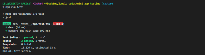 npm run test
