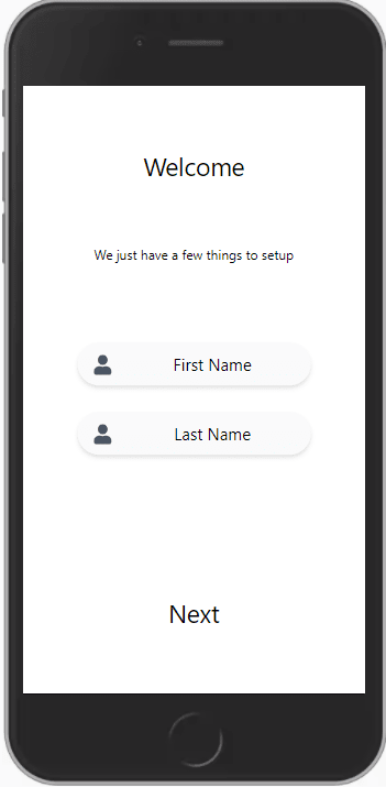 Set-up screen with fixed input field bug