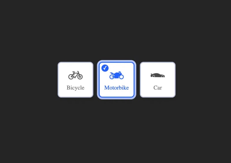 Radio buttons, option selector button