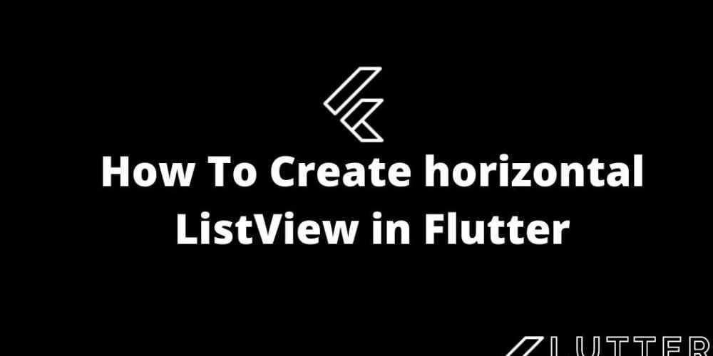 How to create horizontal listview in flutter dev community