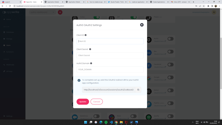 Appwrite Console