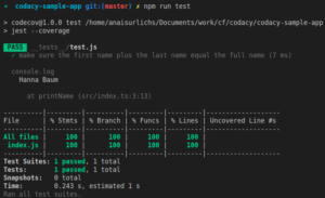 Coverage Report with jest
