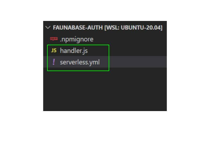 faunabase-auth folder in code editor