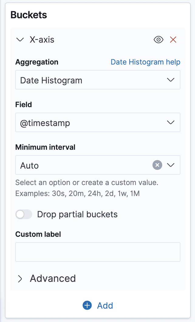 X-Axis settings
