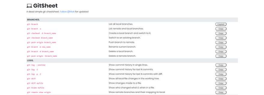 35 Website Cheat Sheets For Developers - DEV Community