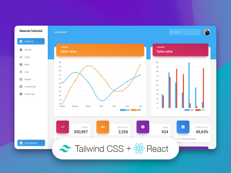 React Tailwind Free Dashboards DEV Community