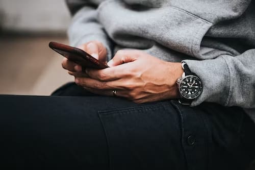 Man typing on a browser
