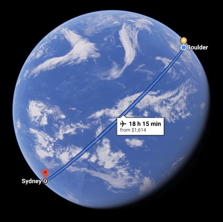 Distance Between Sydney And Boulder