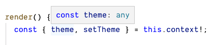Context inferred type in class