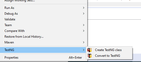Convert to TestNG