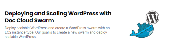 Deploying and Scaling WordPress with Doc Cloud Swarm.