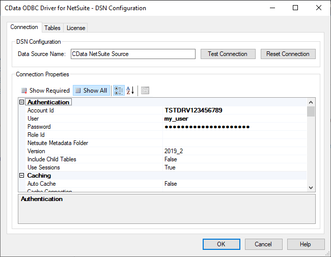Configuring the ODBC Connection to NetSuite