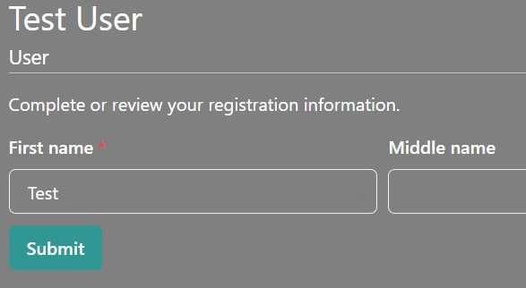First and middle name fields using Formik