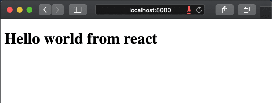 react hello world