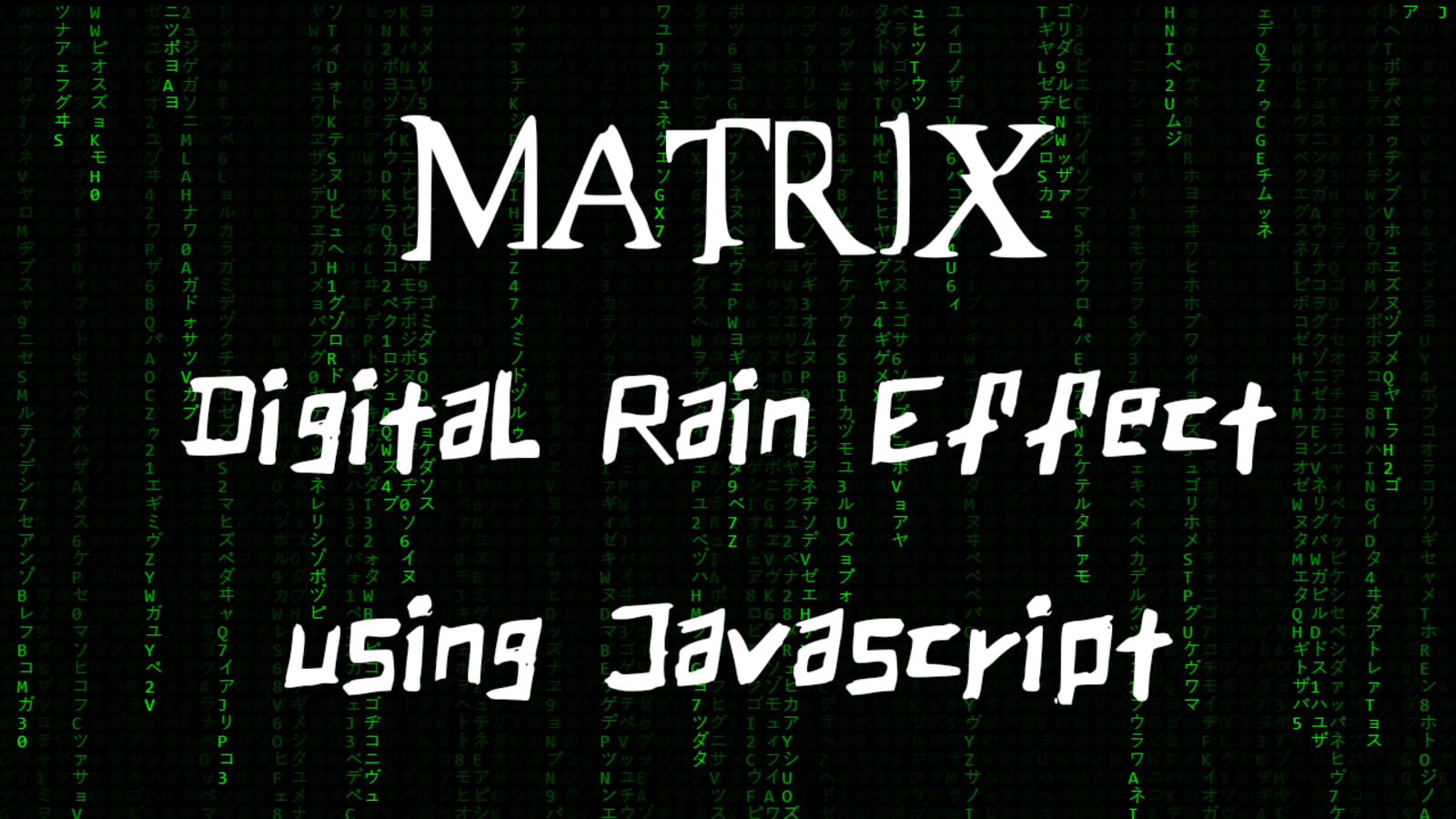 Matrix Code (Digital Rain) - 4K - YouTube