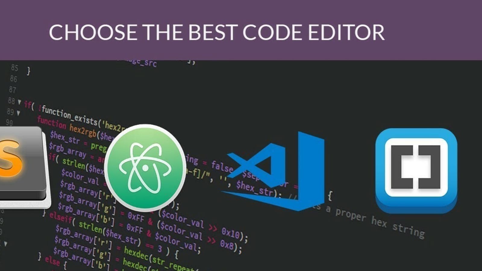 The code editor