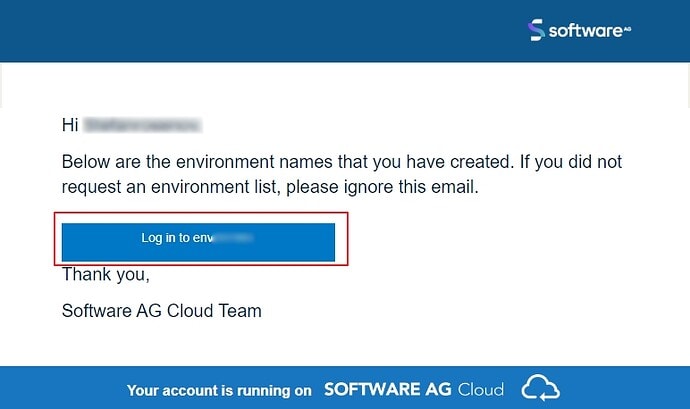 Cumulocity free trial forgot environment email inside