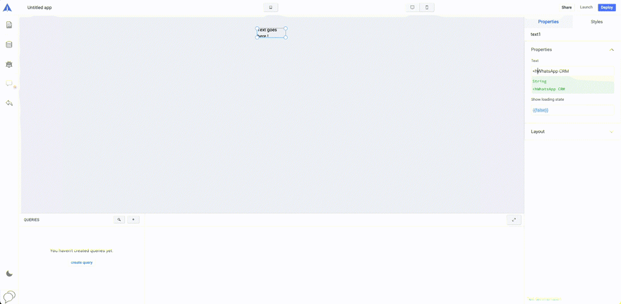 Text component
