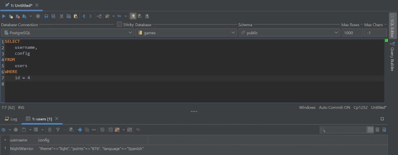 Note that "language" key-value pair was deleted successfully.<br> 
