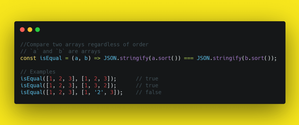 compare-two-arrays-regardless-of-order-javascript-dev-community