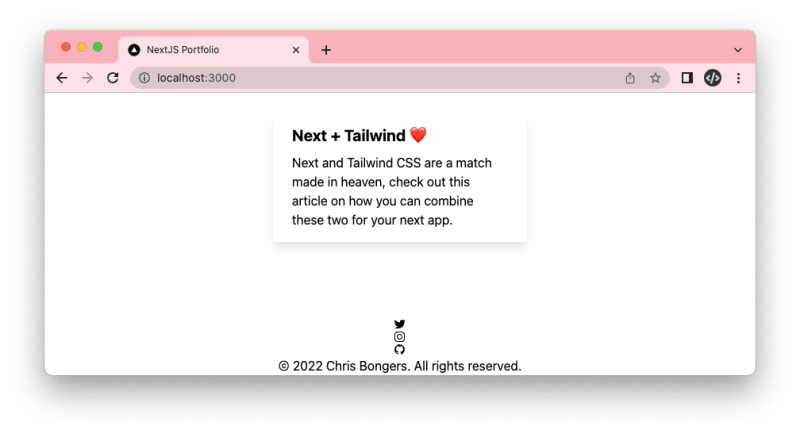 footer partially styled