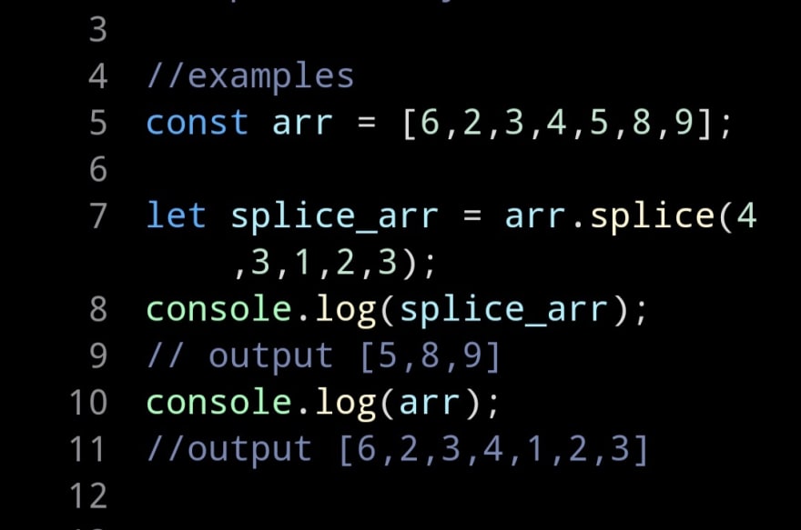 javascript splice