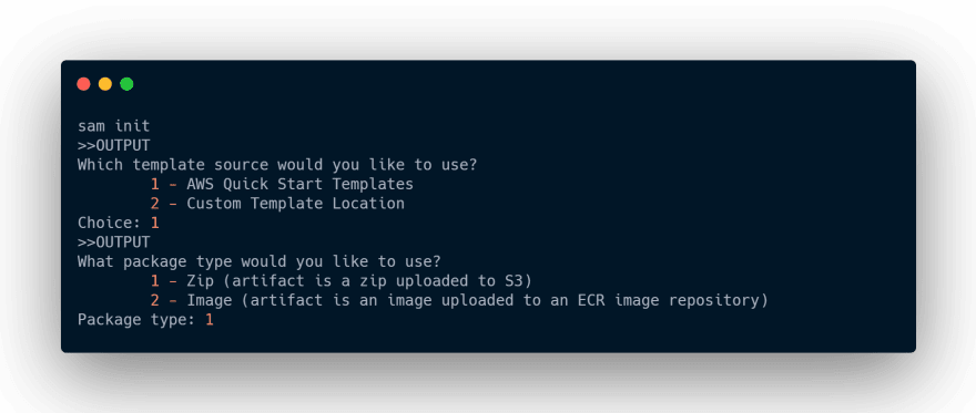 sam init command