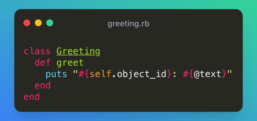 Greeting instance
