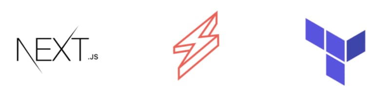 NextJS, Serverless Framework and Terraform logos<br>
