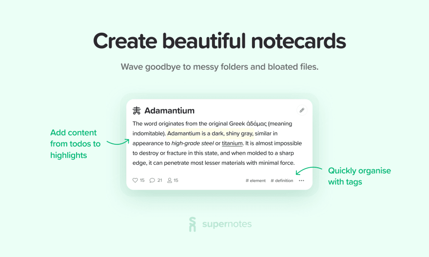 Card Format - Supernotes