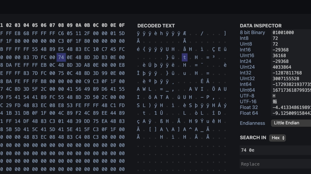 Crack With Vscode Hex Editor Dev Community