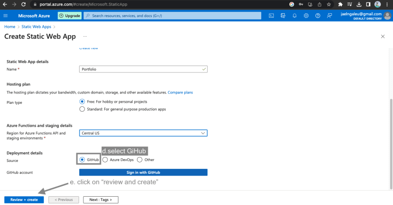 Choose GitHub