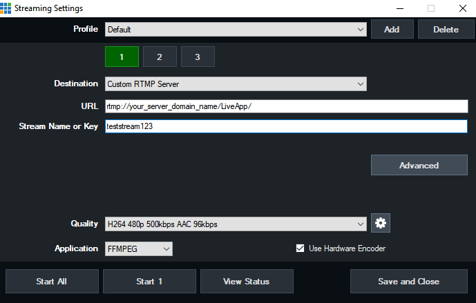 rtmp server xsplit