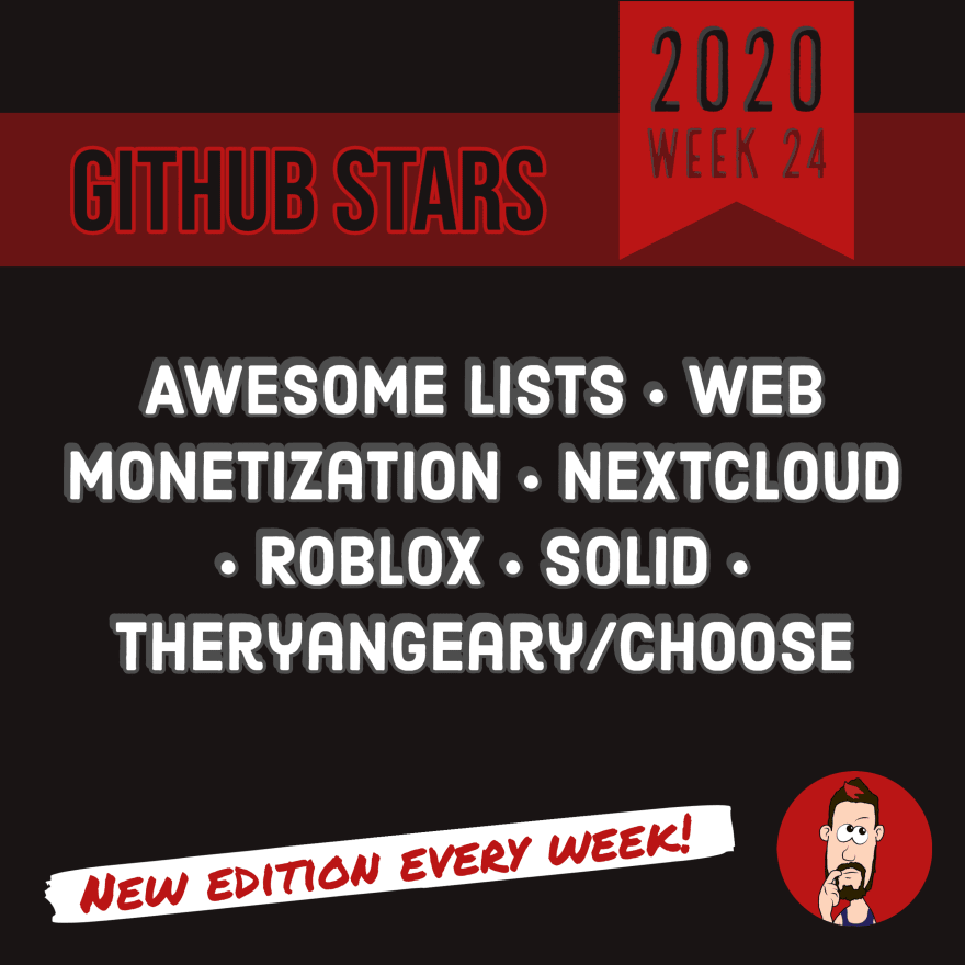 Potherca S Weekly Github Stars 2020 Week 24 Dev - roblox api access roblox generator com