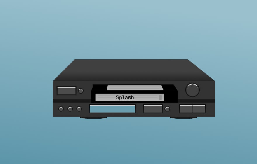 Splash tape in a VCR