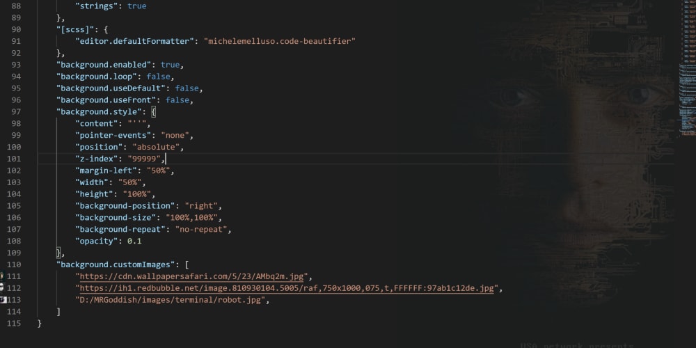 Background image for vs code - DEV Community