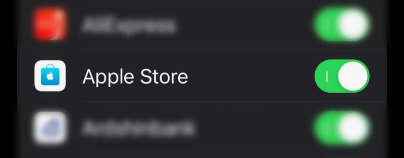 Example of current IOS Switch button UI