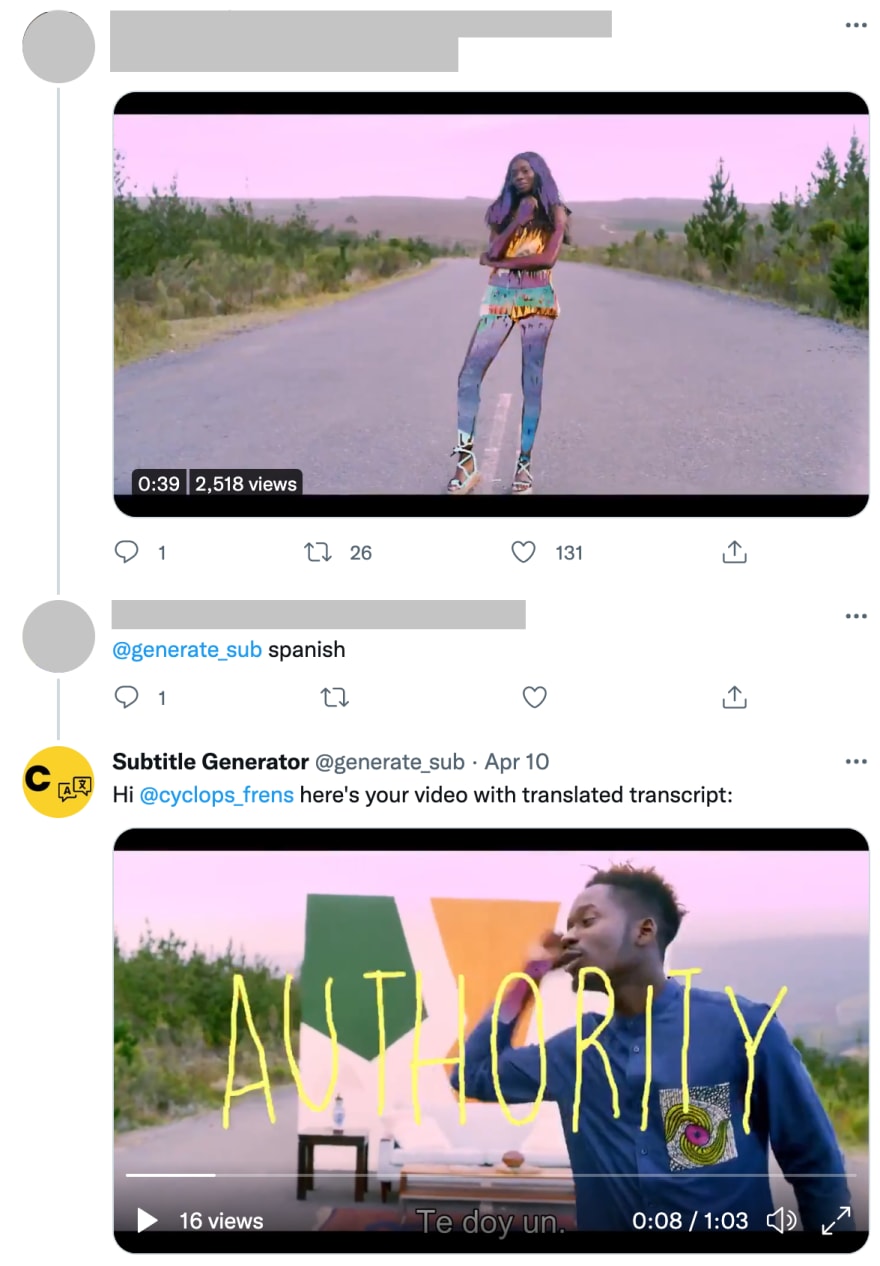 Captio usage on twitter