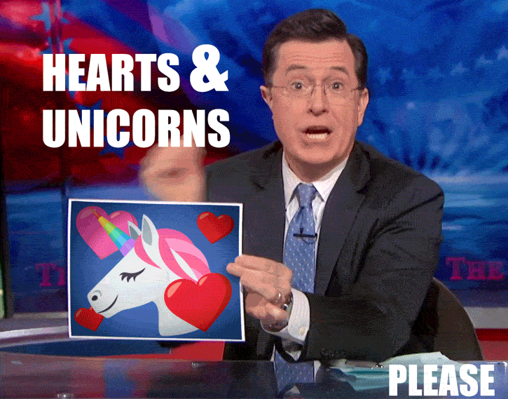 Hearts and Unicorns, requested by Stephen Colbert