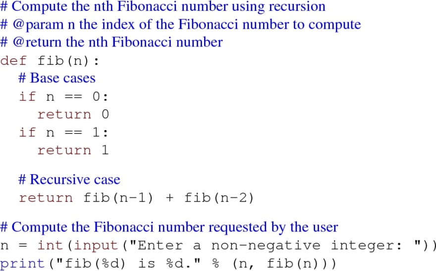 fibonacci python recursion