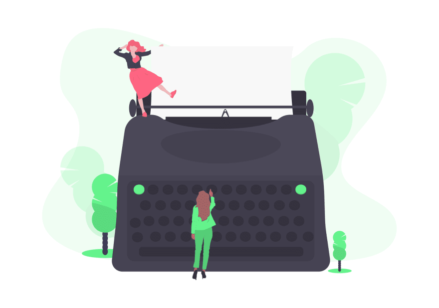 illustration of typewriter