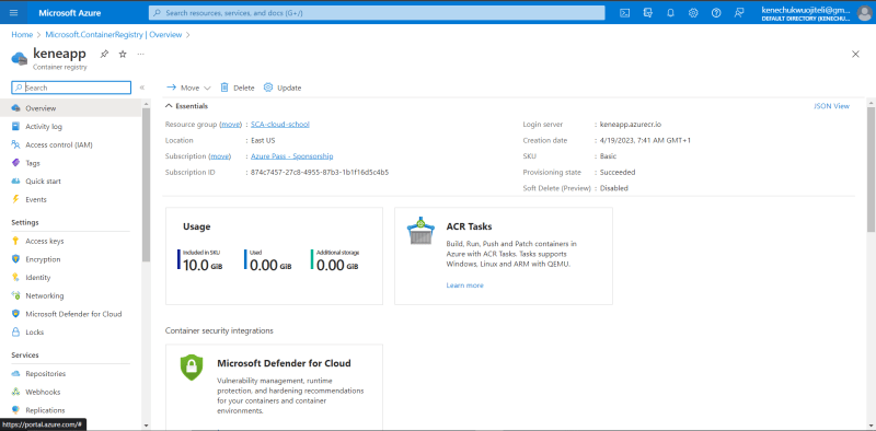 ACR dashboard