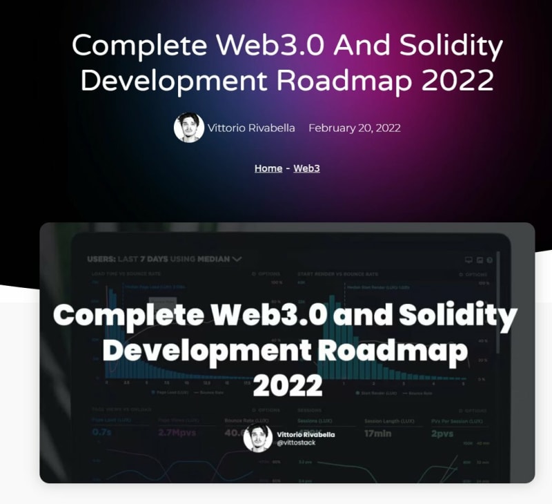 Complete Web3.0 and Solidity Development Roadmap 2022