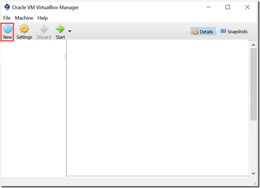 Oracle VM VirtualBox Manager