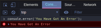Console Error Object