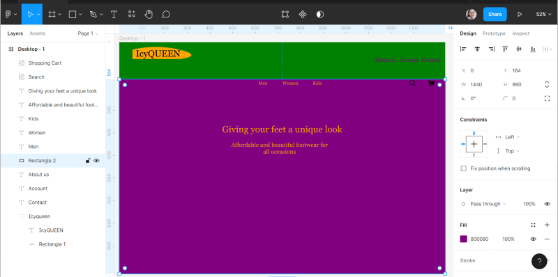 A triadic landing page.