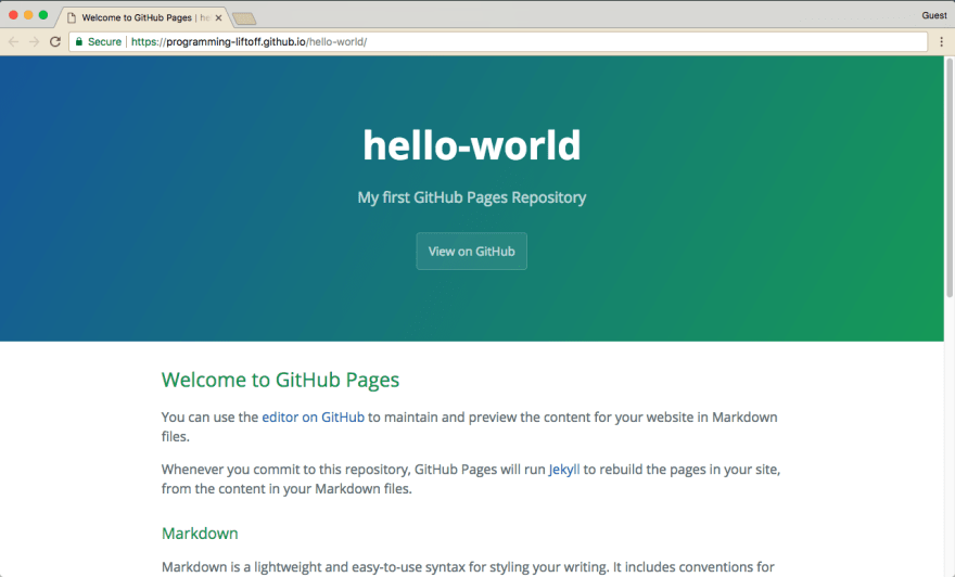 github pages redirect