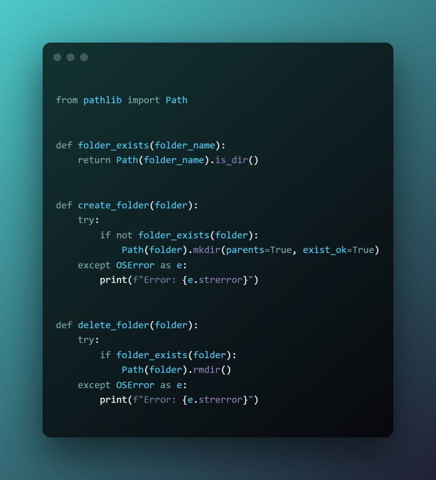 Python store create folder