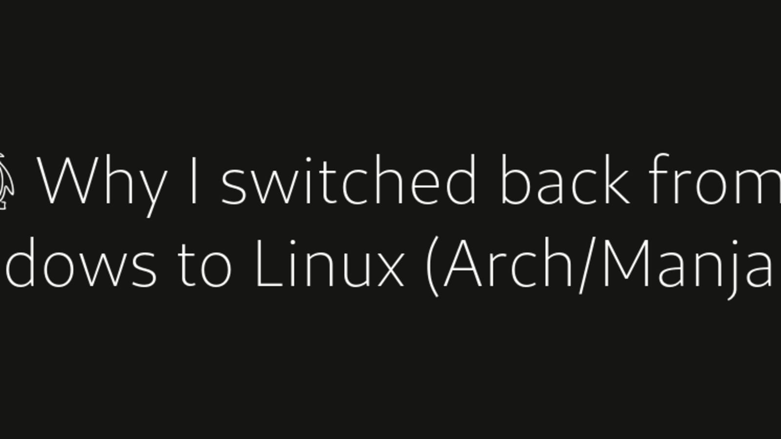 manjaro vs arch performance