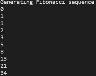 first 10 fibonacci Sequence